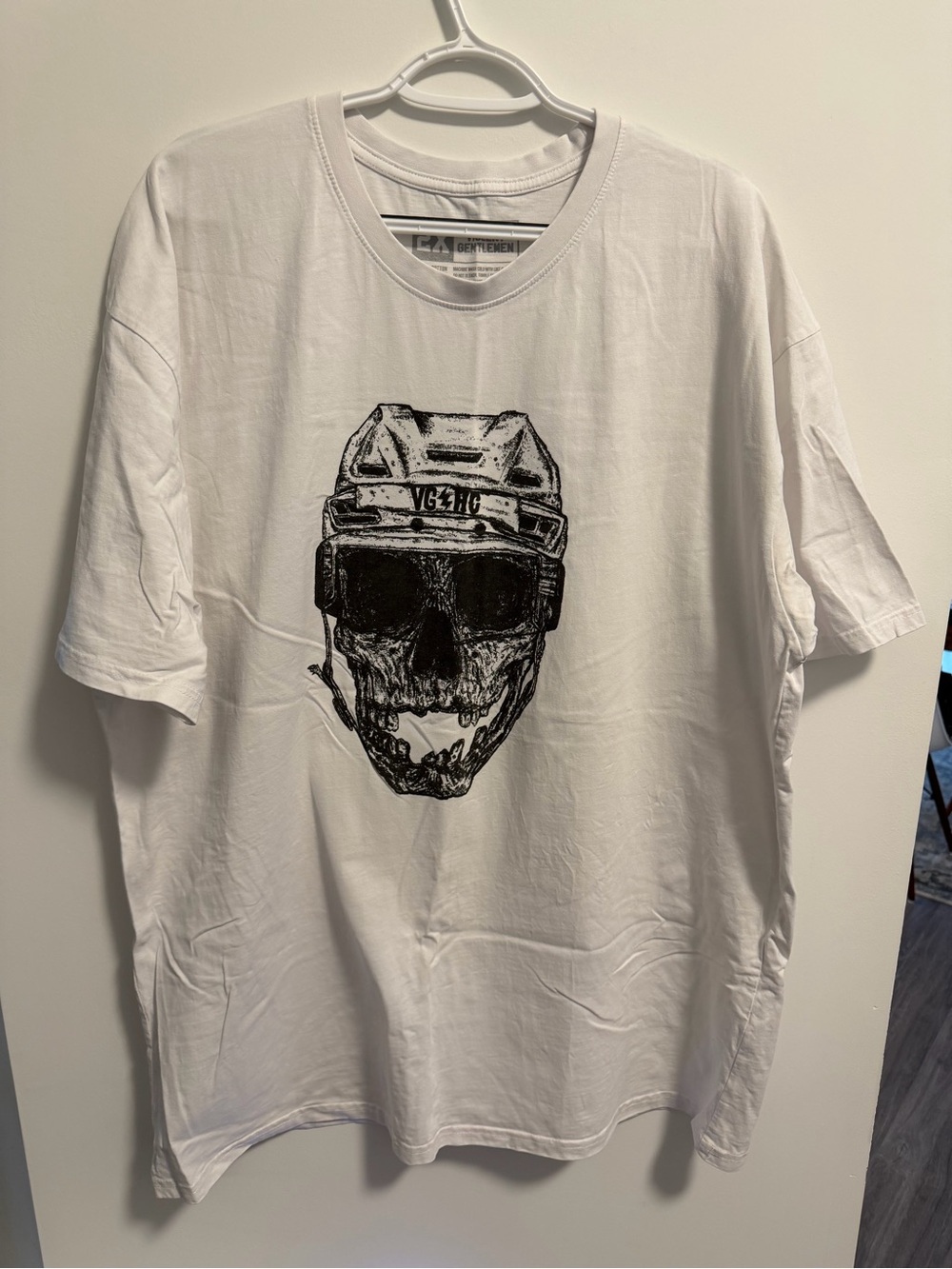 Violent Gentlemen Graphic Skull Hockey Helmet Tee